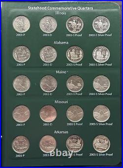 50 STATE QUARTER COMPLETE SET-Includes All Mints, Proof & Silver Proofs-Inter