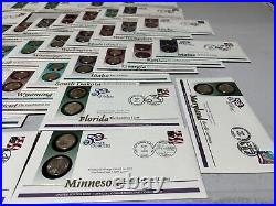 50 state quarter, 100 Coins All First Day Coin Covers