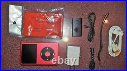 512gb Sd Ipod Classic Red Wolfson Dac! All Metal Aluminium Front! Lot Of Bonus