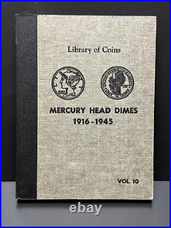 59 MERCURY HEAD DIMES 1916-1945 All Different Circulated / Library of Coins Book