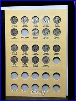 59 MERCURY HEAD DIMES 1916-1945 All Different Circulated / Library of Coins Book