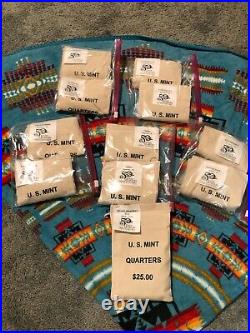 5 Various P & D State Quarter and Mixed Set -Original Mint Sewn Bags -11 in ALL