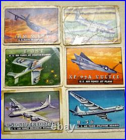 60 Vintage 1950s WINGs Herald Tribune Trading Cards all United States Airplanes