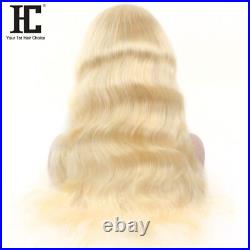 613 Blonde Lace Front Human Hair Wiga Body Wave Wigs Remy Glueless Pre Plucked