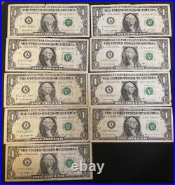 67 x $1 Bill Star Note Lot All Notes Are STAR Notes Various Years