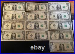 67 x $1 Bill Star Note Lot All Notes Are STAR Notes Various Years
