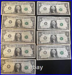 67 x $1 Bill Star Note Lot All Notes Are STAR Notes Various Years