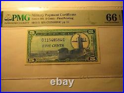 681 US Military Payment Certificate set 5, 10, 25, 50 all epq 65 or better