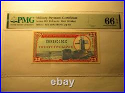 681 US Military Payment Certificate set 5, 10, 25, 50 all epq 65 or better