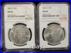 (6) Different MS63 Pre 21 Morgan Silver Dollars All NGC See Description