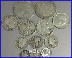 6 OZ LOT 90% SILVER ALL 20th Century Types & Denominations+Morgan+Peace#%20