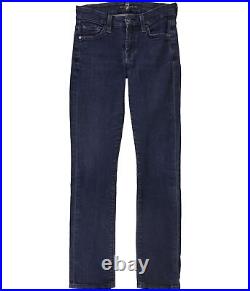 7 For All ManKind Womens Kimmy Straight Leg Jeans, Blue, 24