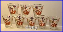 8 Vintage Libbey Caribbean Cruise Whiskey Glasses