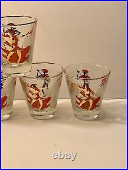 8 Vintage Libbey Caribbean Cruise Whiskey Glasses