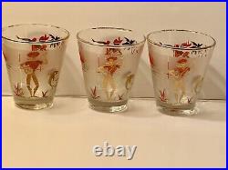 8 Vintage Libbey Caribbean Cruise Whiskey Glasses