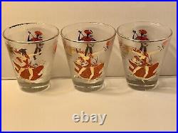 8 Vintage Libbey Caribbean Cruise Whiskey Glasses