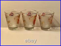 8 Vintage Libbey Caribbean Cruise Whiskey Glasses