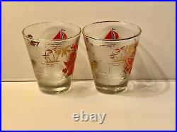 8 Vintage Libbey Caribbean Cruise Whiskey Glasses