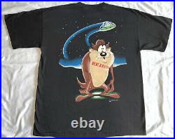 90s Looney Tunes Taz UFO REJECTED All Over Print T-Shirt XL DEADSTOCK With TAGS