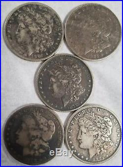 ALL 5 MINTS Morgan Silver Dollar Collection CARSON CITY CC, D, O, S & Philly