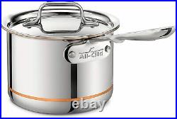 ALL-CLAD 6202 SS Copper Core 5-Ply Bonded Dishwasher Safe 2QT Sauce Pan with Lid