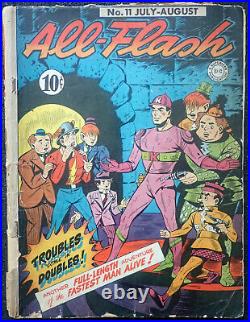 ALL-FLASH #11? VERY RARE GOLDEN AGE BEAUTY? 1943 Complete Unrestored