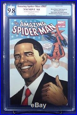 AMAZING SPIDER-MAN #583 ALL 5 Obama Variants PGX 9.8 NM/MT Near Mint/Mint +CGC