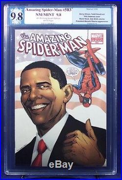 AMAZING SPIDER-MAN #583 ALL 5 Obama Variants PGX 9.8 NM/MT Near Mint/Mint +CGC