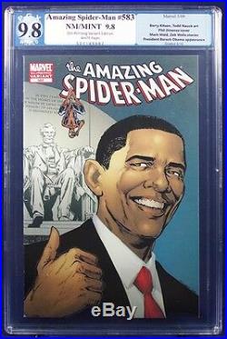 AMAZING SPIDER-MAN #583 ALL 5 Obama Variants PGX 9.8 NM/MT Near Mint/Mint +CGC