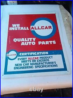 AMERICAN GARAGE SIGN WE INSTALL ALL CAR QUALITY AUTO PARTS 1960s1970, s SIGN