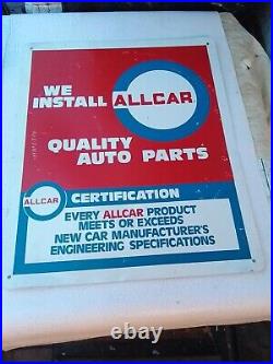 AMERICAN GARAGE SIGN WE INSTALL ALL CAR QUALITY AUTO PARTS 1960s1970, s SIGN