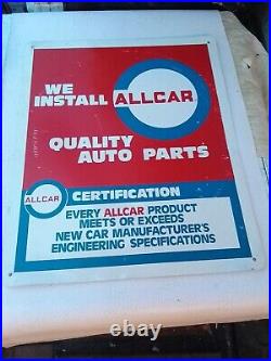 AMERICAN GARAGE SIGN WE INSTALL ALL CAR QUALITY AUTO PARTS 1960s1970, s SIGN