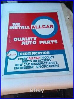 AMERICAN GARAGE SIGN WE INSTALL ALL CAR QUALITY AUTO PARTS 1960s1970, s SIGN