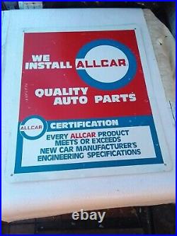AMERICAN GARAGE SIGN WE INSTALL ALL CAR QUALITY AUTO PARTS 1960s1970, s SIGN