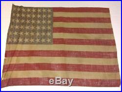 ANTIQUE Circa 1912 48 Star U. S. Flag All Stars Tilted to 11 O'clock Rare