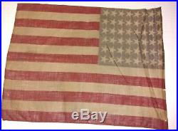 ANTIQUE Circa 1912 48 Star U. S. Flag All Stars Tilted to 11 O'clock Rare