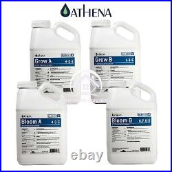 ATHENA BLENDED LINE Grow A+B, Bloom A+B, 2 Part Feed Nutrients 3.8Ltr Bottles