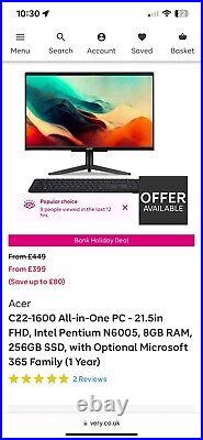 Acer C22-1600 All-in-One PC RRP £400