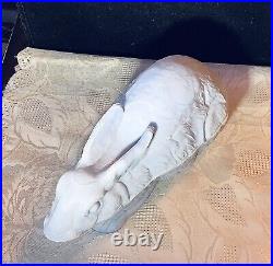 Adorable Blue Milk Glass Bunny Rabbit Covered Dish? NMGCS Piece 2007 PA Rare