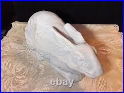 Adorable Blue Milk Glass Bunny Rabbit Covered Dish? NMGCS Piece 2007 PA Rare