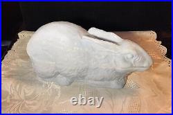 Adorable Blue Milk Glass Bunny Rabbit Covered Dish? NMGCS Piece 2007 PA Rare