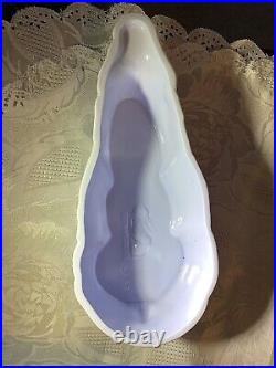 Adorable Blue Milk Glass Bunny Rabbit Covered Dish? NMGCS Piece 2007 PA Rare