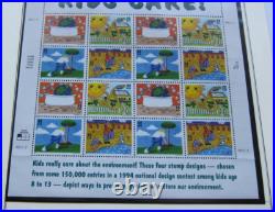 All 17 U. S. Commemorative Postage Stamp Panes for1995. Two panes excluded