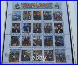 All 17 U. S. Commemorative Postage Stamp Panes for1995. Two panes excluded
