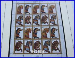 All 17 U. S. Commemorative Postage Stamp Panes for1995. Two panes excluded