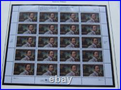 All 17 U. S. Commemorative Postage Stamp Panes for1995. Two panes excluded