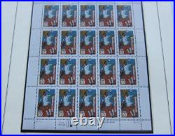 All 18 U. S. Commemorative Small Stamp Panes for 1994. One pane excluded