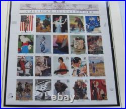 All 33 U. S. Commemorative Postage Stamp Panes for 2001. Two panes excluded
