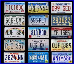 All 50 United States License Plates Set Number Tag USA Decor Lot+ Bonus Plate