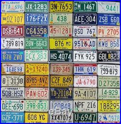 All 50 United States License Plates VINTAGE Standard SET All Embossed Plates